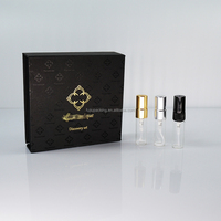 Flacons de parfum miniatures ronds transparents rechargeables de 3 ml, échantillons de parfum en verre de qualité de 5 ml