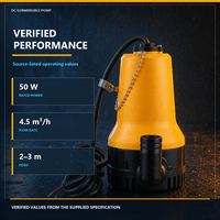 Pompa Celup DC Kompak QYuan 12V 24V 50W 4.5 m³/jam Debit 2-3m Head Pompa Transfer Air Plastik