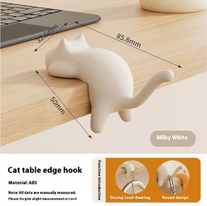 Seamless No-Drilling Desk Edge <b>Cat</b> <b>Backpack</b> Hook Multifunctional Student Desk Side Portable Bag Hanger - Product Image 2