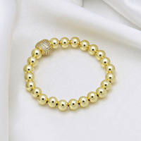 Bracelet Perlé avec Pendentif Cœur en Zircon pour Femme – Bijou de Luxe Tendance pour Usage Quotidien – Vente en Gros