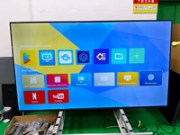 TV LED Pintar 85 Inci 4K Tanpa Bingkai Layar Besar WiFi Android Televisi Datar untuk Ruang Tamu Rumah