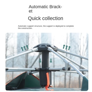 Einfach Aufzubauendes Zelt Outdoor Tragbares Faltbares Automatisches Regenfestes Sechseckiges Verdicktes Campingzelt - Product Image 2