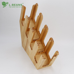 L-Beans Wooden Cup Holder For <b>Takeaway</b> <b>Coffee</b> Tea Dispenser Retro Style - Product Image 2