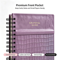 Carnet de bureau en cuir PU A5, reliure spirale et à feuilles mobiles, papier 100 g/m², 100 feuilles, couverture personnalisée, cadeau