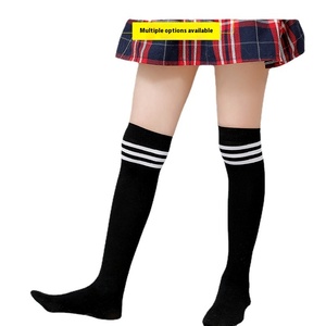 <span class=keywords><strong>Calcetines</strong></span> finos de tubo de rayas horizontales de terciopelo para niñas, <span class=keywords><strong>calcetines</strong></span> deportivos blancos para estudiantes, primavera, verano, graduación, rendimiento de punto - Product Image 5