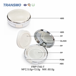 Envase de Plástico para Polvo Compacto con Cojín de Aire, Reutilizable, con Patrón de Superficie Personalizado para Empaque OEM de Cosméticos - Product Image 2