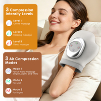 Masseur de mains chauffant sans fil à air comprimé rechargeable pour la paume, le poignet et les doigts, avec compression chaude