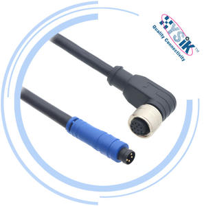 M8 connettore femmina a M12 cavo maschio 4 Pin un cavo adattatore di codifica doppio gruppo filo dritto per sensore - Product Image 2