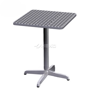 Mesa Plegable Redonda <span class=keywords><strong>de</strong></span> Aluminio Fundido Ligero para Jardín, Comedor, Exterior, Uso en Hoteles y Gimnasios, Diseño Industrial, Precio Económico - Product Image 2