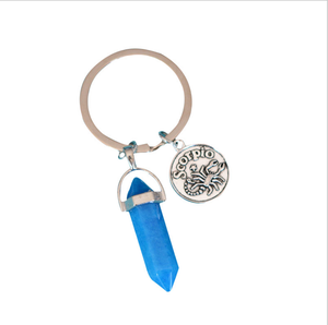 Gran oferta, 12 Constelaciones, péndulo, <span class=keywords><strong>Prisma</strong></span> <span class=keywords><strong>hexagonal</strong></span>, cristal, llavero - Product Image 3