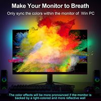 Bande lumineuse LED RGB synchronisée avec le moniteur PC, rétroéclairage d'écran, éclairage ambiant pour jeux, configuration e-sport, logo personnalisé