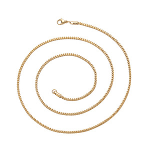 โซ่หน้าและหลังขนาด 2 มม., สร้อยคอฮิปฮอป, เครื่องประดับชุบสูญญากาศ, โซ่จี้, โซ่หน้าและหลังสแตนเลส - Product Image 5