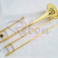 Weifang Rebon Cheap Bb Key Slide Plated Gold Tenor Trombone