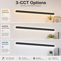 Applique murale LED linéaire nordique en fer doré, lampe longue 60cm 80cm 100cm 120cm, CRI90, dimmable, pour fond TV et escalier
