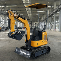 Petite pelle compacte 08 72cm voie étroite-1.3m profondeur de creusement Mini pelle pour travaux intérieurs et municipaux