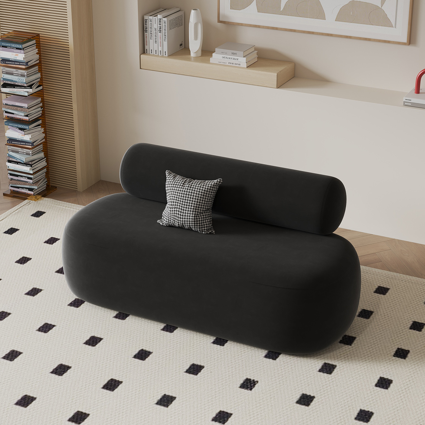 latex spring-experience full-double-15m-flannel-black