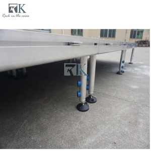 Portable Outdoor Aluminum Stage <b>Platform</b> with Adjustable Legs Easy Assemble and Separate for Concert Shows - Product Image 6