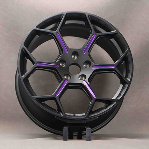 Nouveau Wangu CNC personnalisé 1 pièce 5x12 0/114.3/112 18-21 pouces violet Chrome monobloc Concave forgé roue en alliage d'aluminium - Product Image 2