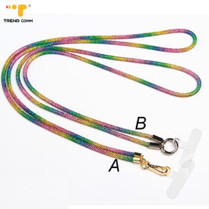 שרשרת יוקרה שרשרת טלפון אוניברסלי lanyard חוט קריסטל מבריק <span class=keywords><strong>rhinestone</strong></span> עם תיקון עבור iPhone 17 - Product Image 1