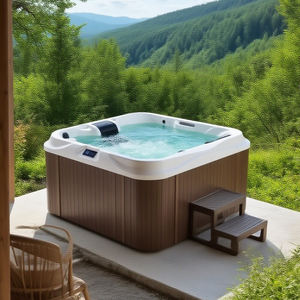 <span class=keywords><strong>Spa</strong></span> extérieur moderne de luxe pour 5 personnes Bain à remous <span class=keywords><strong>4</strong></span> <span class=keywords><strong>places</strong></span> avec lumière LED et musique pour villas et <span class=keywords><strong>spa</strong></span> de nage - Product Image 1