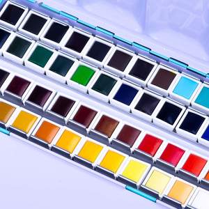 Ensemble de peinture à l'aquarelle solide de qualité professionnelle, 24 couleurs, avec pinceau, tubes de 12 ml, pour toile et papier - Product Image 5