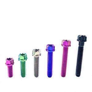 Tornillos, Pernos y Tuercas de Titanio con Acabado Liso, Cabeza Hexagonal, Clase 10, Grado M6, 6 mm, Tornillos para Carpintería 9527 - Product Image 2