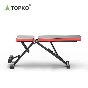 TOPKO कस्टम लोगो स्टील जिम फिटनेस एडजस्टेबल वेट लिफ्टिंग बेंच घरेलू उपयोग बॉडीबिल्डिंग डम्बल बेंच