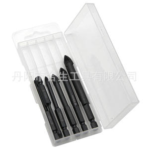 Mr <b>Drill</b> 6pc Black Hex Shank Phillips <b>Drill</b> <b>Bits</b> 4-12mm Metric Jobbers Length For Glass Ceramic Tile Wall Drilling - Product Image 3