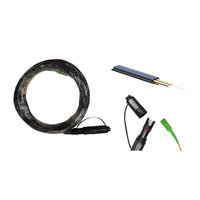 Opti-tap kabel Drop datar Toneable 1 Core 100ft 150ft kabel Drop keras serat optik
