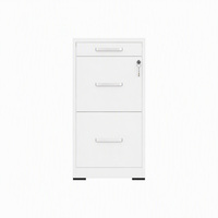 Archivador de Acero con Estructura KD, Fácil de Montar, con Cerradura, Gabinete de Almacenamiento Metálico para Oficina