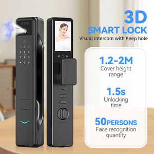 Hot Bán Kỹ Thuật Số Mã Khóa Thẻ Ứng Dụng Với Wifi Key Mở Khóa Hoàn Toàn Tự Động 3D Mặt Thông Minh Cửa Khóa Với Máy Ảnh Và Dấu Vân Tay - Product Image 3