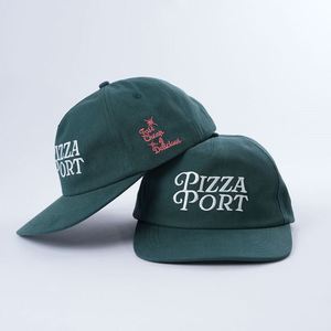 Casquettes de baseball non structurées à 5 panneaux de couleur verte, vente chaude du fabricant, casquette snapback avec logo brodé personnalisé - Product Image 1