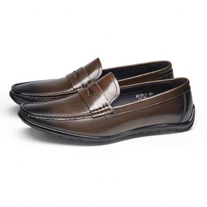 New Style Fashionable Casual Square-toe Loafers Waterproof and <b>Height</b> <b>Increasing</b> Breathable Durable Dress <b>Shoes</b> Business <b>Shoes</b> - Product Image 2