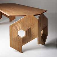 Tables de salle à manger en bois massif modernes et luxueuses, ensembles de tables de cuisine en bois