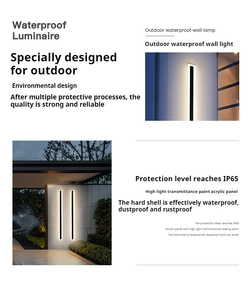 Su geçirmez 85-265V dim LED uzun duvar lambası <span class=keywords><strong>Modern</strong></span> Ip65 dış aydınlatma bahçe Villa balkon hattı ışık dekoratif duvar ışıkları