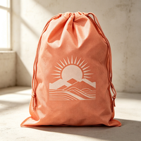 Sac à cordon non tissé écologique grand format avec logo personnalisé, vente en gros, pochette de rangement réutilisable pour étudiants, voyageurs, bureau