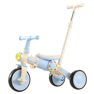 Triciclo per Bambini <span class=keywords><strong>1</strong></span>-6 Anni, Monopattino Bilanciato con Musica e Luci LED, Bicicletta Giocattolo a Tre Ruote in Plastica - Product Image 4