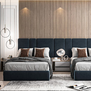 कस्टम होटल फर्नीचर सेट 5 स्टार बेडरूम के लिए ठोस लकड़ी के बोर्ड बिस्तर अलमारी सोफे डेस्क सूट - Product Image 5