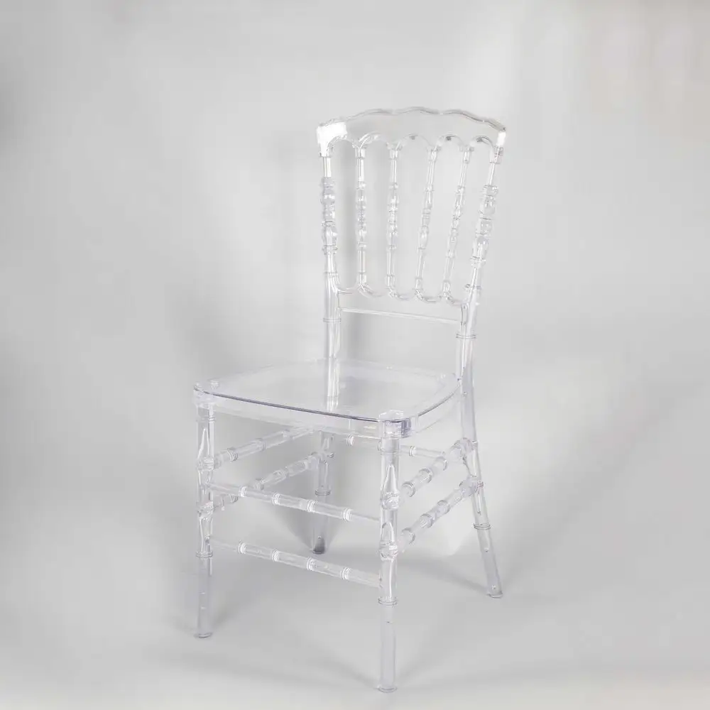 Số Lượng Lớn Tổ Chức Sự Kiện Đám Cưới Đệm Tiffany Rõ Ràng Nhựa Acrylic Chavari Ghế Với Seat Pad