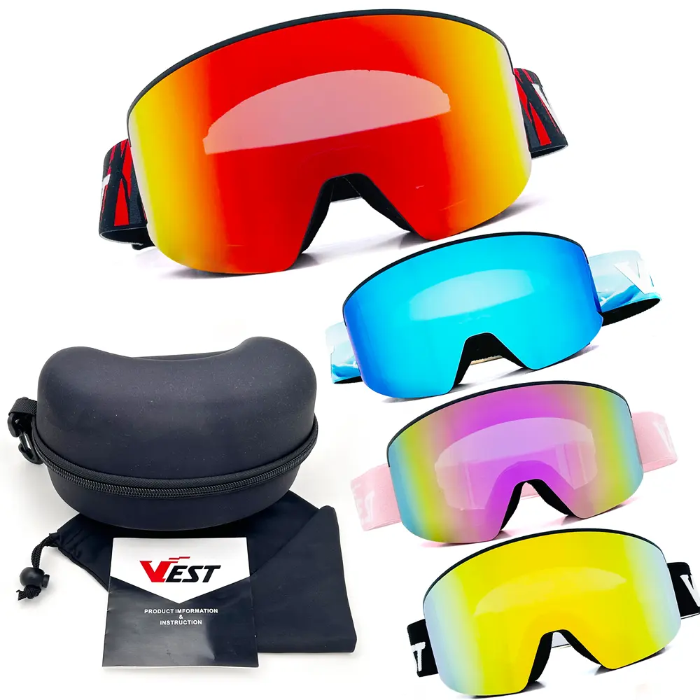 Individuelles Großhandel Snowboard-Skibrille magnetische austauschbare Anti-Nebel-Linse Wintersport-Ski-Ausrüstung Schneebrille