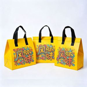 Custom Reusable Thermal Carrier Cooler Bag Aluminum Foil Nonwoven Fabric Bakery Insulation Eco-Friendly Letter Cake Delivery - Product Image 1