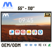 Pizarra Inteligente MIDA 4K LED LCD con Pantalla Táctil Digital Interactiva, Pizarras Blancas Inteligentes de 65, 75 y 86 Pulgadas, Pizarra Electrónica Android