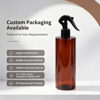 Flacon pulvérisateur en plastique PET ambré de 500 ml avec pulvérisateur à pompe, flacon cosmétique vide pour shampoing, gel douche, lotion, personnalisable