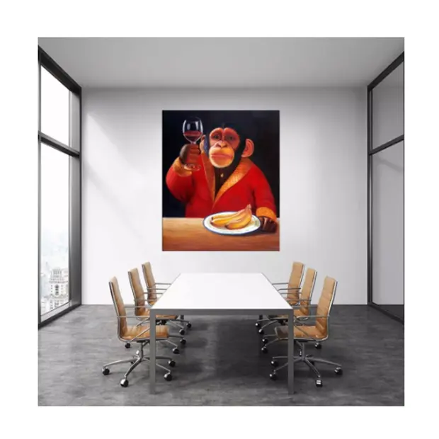 Large Printing Oil Painting Wise Monkey Godfather Wall painting Wall Art Decoration Picture For Living Room painting framed art
