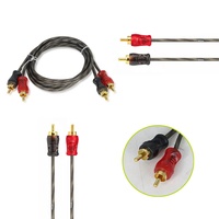 Cable de Audio RCA para Auto, Macho a Macho, Cable de Señal RCA de 1 Metro TB-100 1M