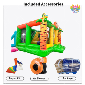 Château Gonflable Commercial à Thème Safari Animal pour Enfants avec Souffleur – Idéal pour Fêtes et Événements - Product Image 3
