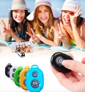 Hai nút điều khiển từ xa màn trập kích hoạt không dây cho Bluetooth Selfie Stick với điện thoại di động chủ cho giường bàn sử dụng - Product Image 6