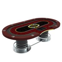 YH 104 pouces personnalisé 10 joueurs ovale LED Texas Poker Table avec lumière LED