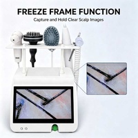Appareil de beauté capillaire professionnel 5 en 1 pour salon, avec soin du cuir chevelu, écran HD 12 pouces, 200X, vibration, haute fréquence, pulvérisation nano atomisante