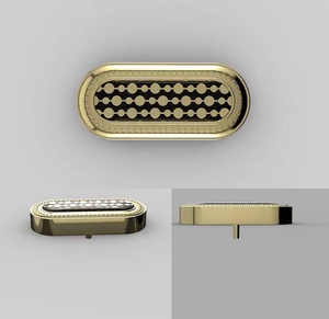 Hợp Kim Snap Nút 15Mm Flatback Hạt Cho Áo Sơ Mi Trang Trí May Mặc Hình Chữ Nhật Kẽm Hợp Kim Mạ Kỹ Thuật Nút Túi Cho - Product Image 5